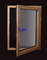 Heat Insulati 70m Wood Aluminium Windows 6063 -T5 Dengan Double Glass On